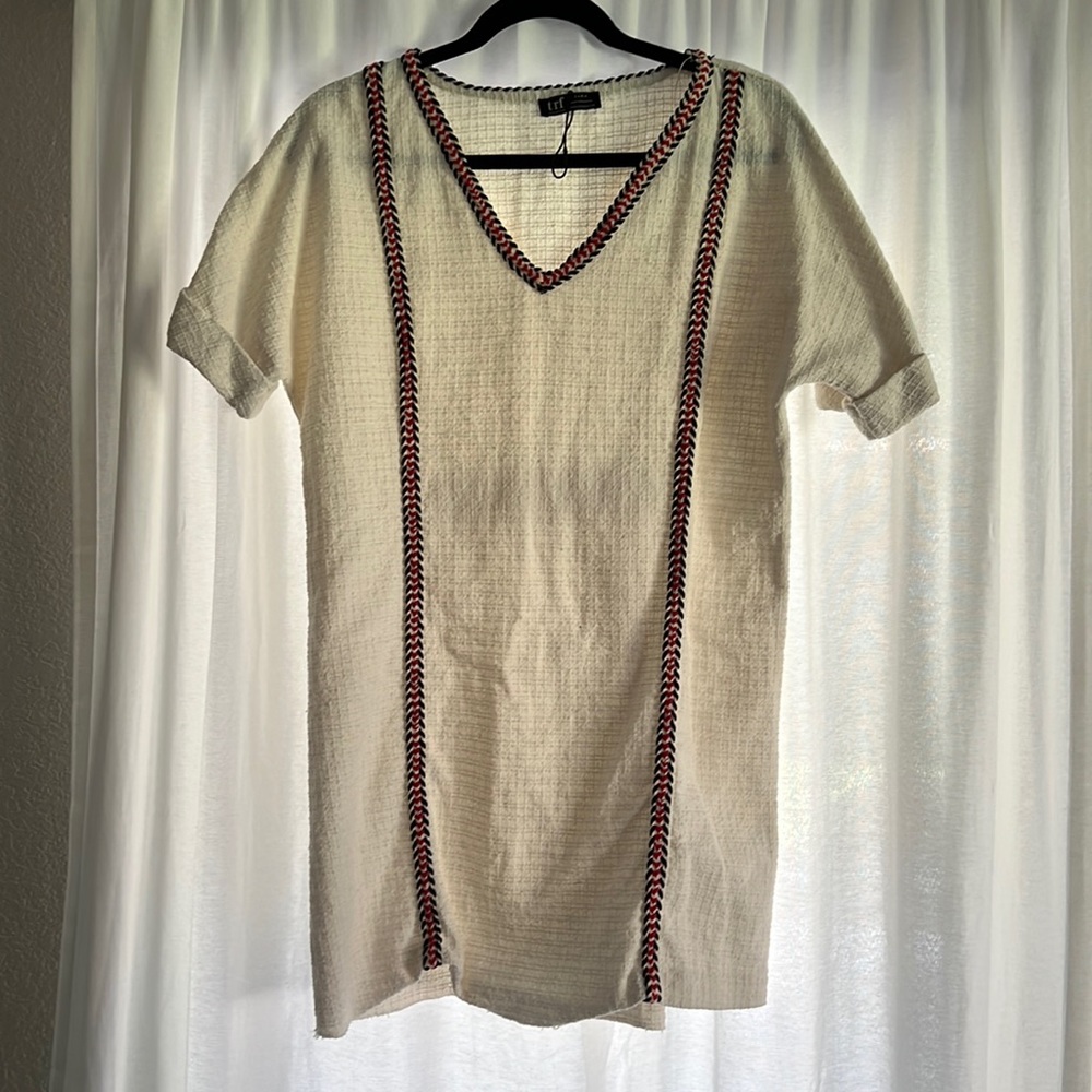 Zara White Dress with Embroidery